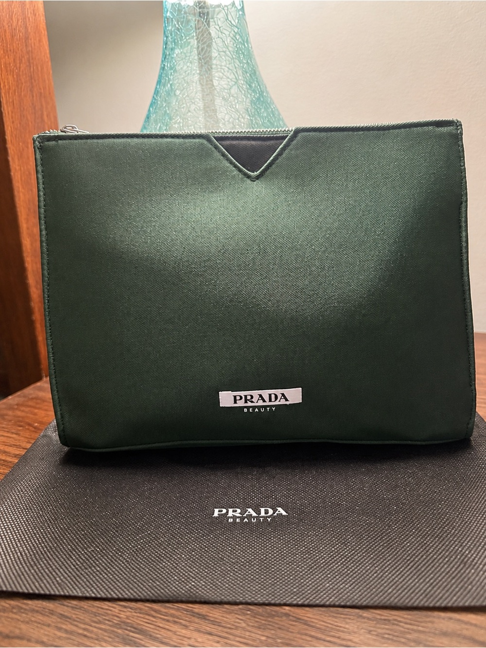 Prada Green Beauty Pouch